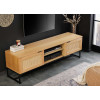 Meuble TV 160 cm chêne et rotin tressé viennois