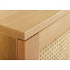 Meuble TV 160 cm chêne et rotin tressé viennois