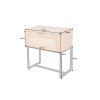 Table d'appoint ou chevet chêne et rotin tressé viennois