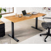 Bureau réglable en hauteur 72 - 117 cm finition chêne