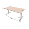 Bureau réglable en hauteur 72 - 117 cm finition chêne