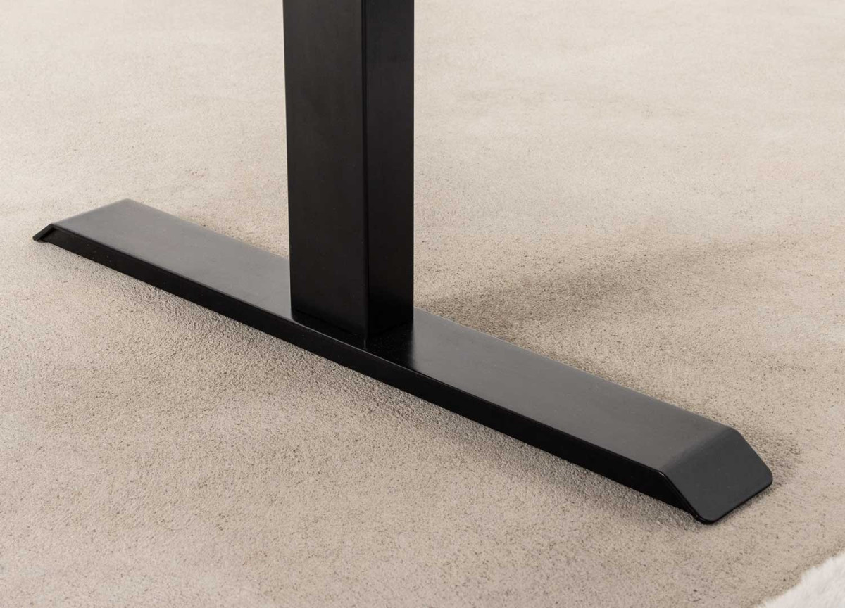 Bureau réglable en hauteur 72 - 117 cm finition chêne