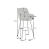 Chaise de bar en velours vert vendu par 2