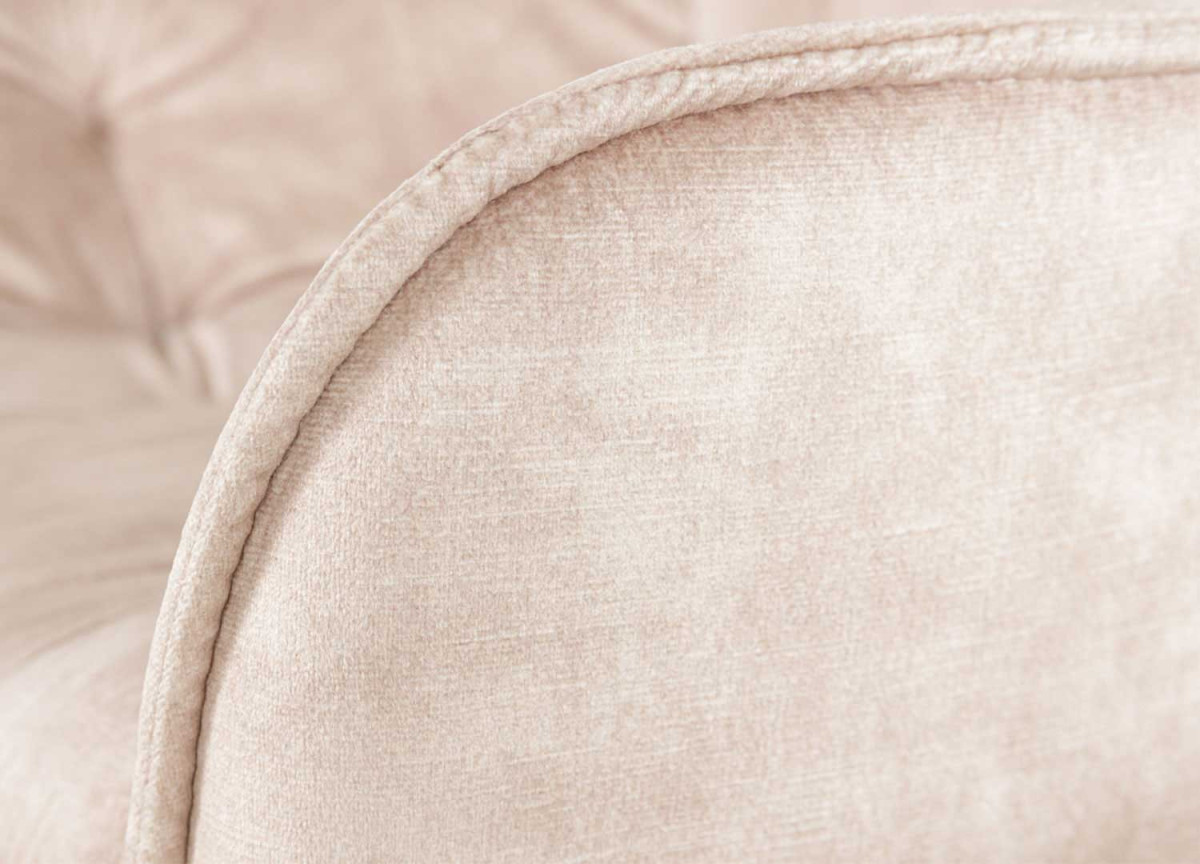 Chaise de bar en velours champagne vendu par 2