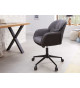 Chaise de bureau design gris anthracite