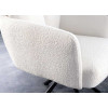 2 Chaises rétro à ressorts bouclé blanches
