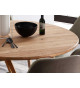 Table ronde en bois de chêne massif 120 cm