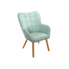 Fauteuil Scandinave design tissu vert citron