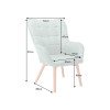 Fauteuil Scandinave design tissu vert citron