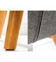 Fauteuil Scandinave design tissu gris
