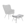 Fauteuil Scandinave en velours gris moderne