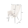 Fauteuil Scandinave en velours champagne