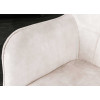 Fauteuil Scandinave en velours champagne