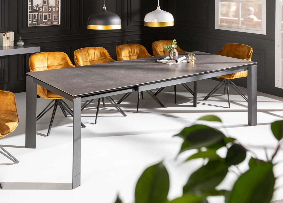Table à manger extensible en céramique 180-240 cm