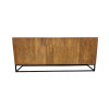 Buffet 4 portes design en bois massif 177 cm