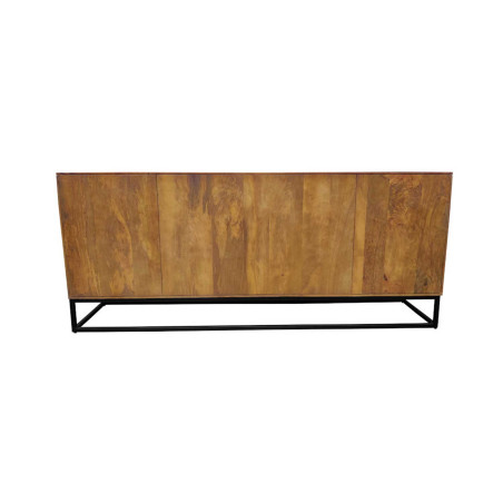 Buffet Design Manguier Sculpté et Socle Métal Noir