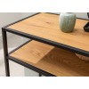Table console en bois et métal