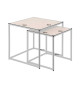 Table d'appoint carrée emboîtable bois et métal