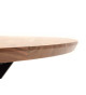 Table ronde en bois d'acacia et pied central 120 cm