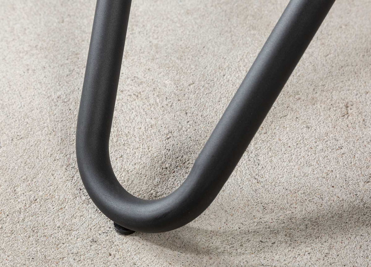 Table ronde en céramique marbre blanc