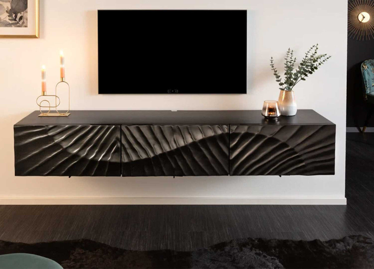 Meuble TV design mural suspendu