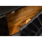 Meuble TV Design Mural | Bois Massif Noir | 160 cm