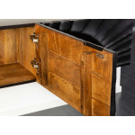 Meuble TV Design Mural | Bois Massif Noir | 160 cm