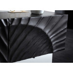 Meuble TV Design Mural | Bois Massif Noir | 160 cm