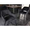 Tabouret de bar confortable en velours anthracite