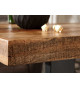 Table haute de bar en bois massif et pied métal