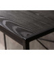 Table de bureau en bois frêne foncé et métal noir
