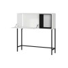Meuble secrétaire blanc et métal noir