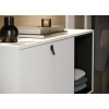 Meuble secrétaire blanc et métal noir