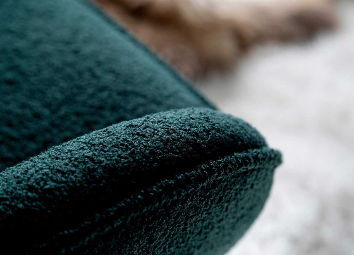 Fauteuil à Bascule Moderne en Tissu Bouclé Vert