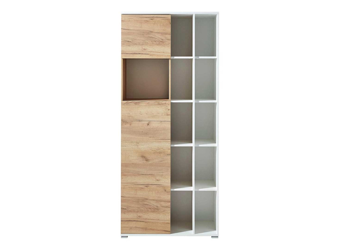 armoire de bureau blanche et bois