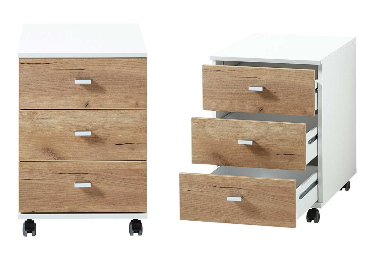 Table de bureau blanc et bois