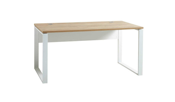 Table de bureau blanc et bois
