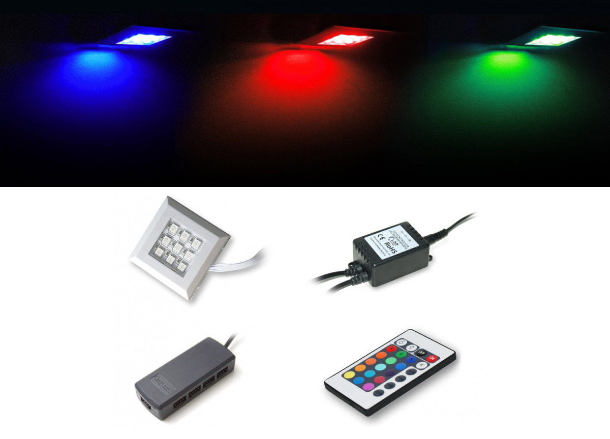 Éclairage LED RGB carré Éclairage LED RGB carré