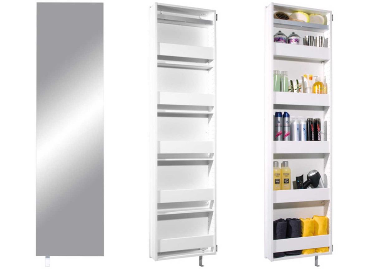 Armoire miroir pivotante - Rangement polyvalent