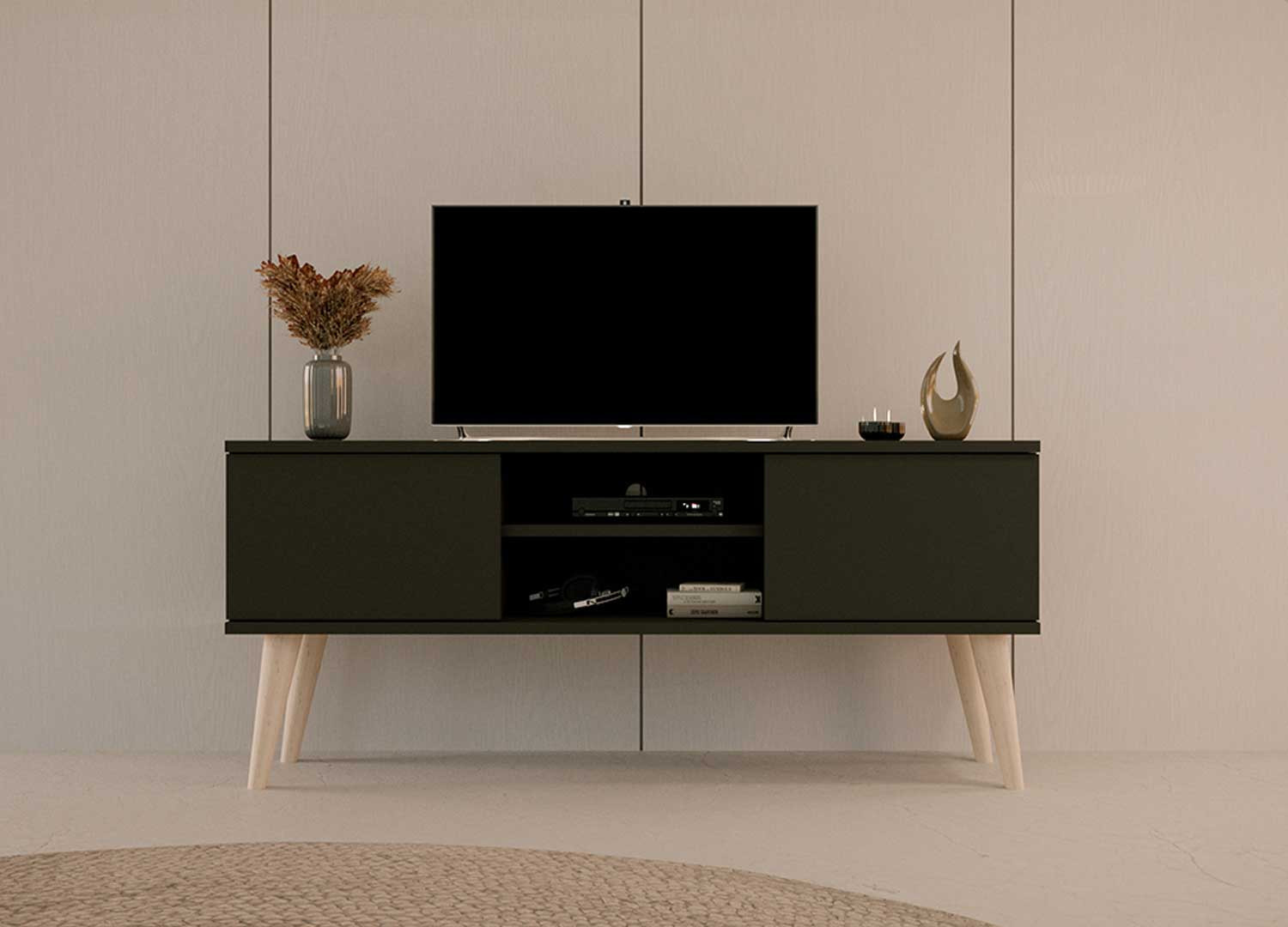 Meuble TV 120 cm Toronto - Gris - Salon/Meuble TV - petits-meubles