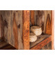 Étagère massive en bois de Sesham 8 casiers