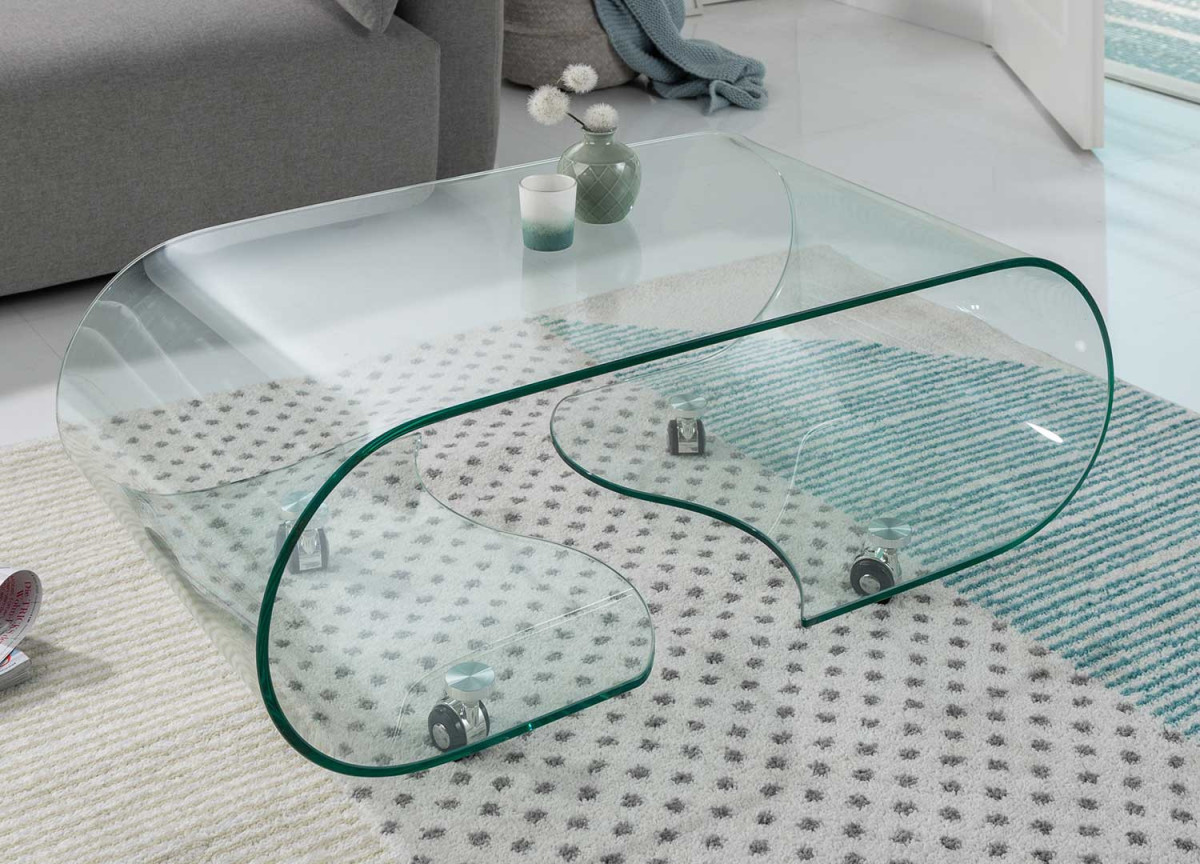 Table basse en verre design