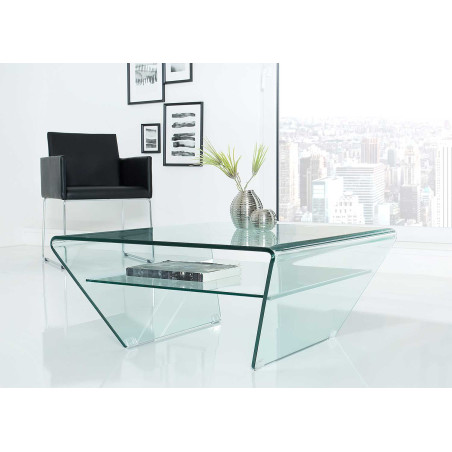 Table basse design en verre trempé originale