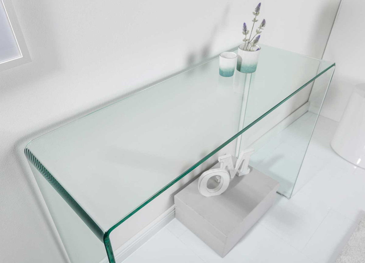 Console en verre trempé 100 cm