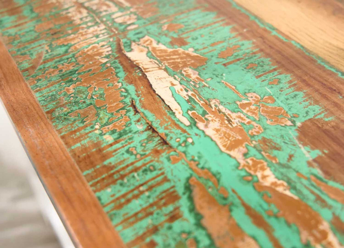 Table Basse Coffre et Tiroirs en bois recyclé