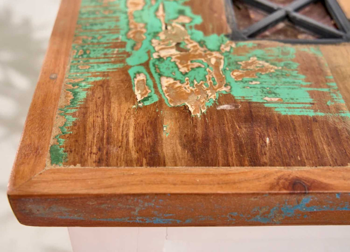 Table Basse Coffre et Tiroirs en bois recyclé