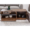 Table basse en bois d'acacia massif ancien