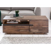 Table basse en bois d'acacia massif ancien