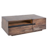 Table basse en bois d'acacia massif ancien