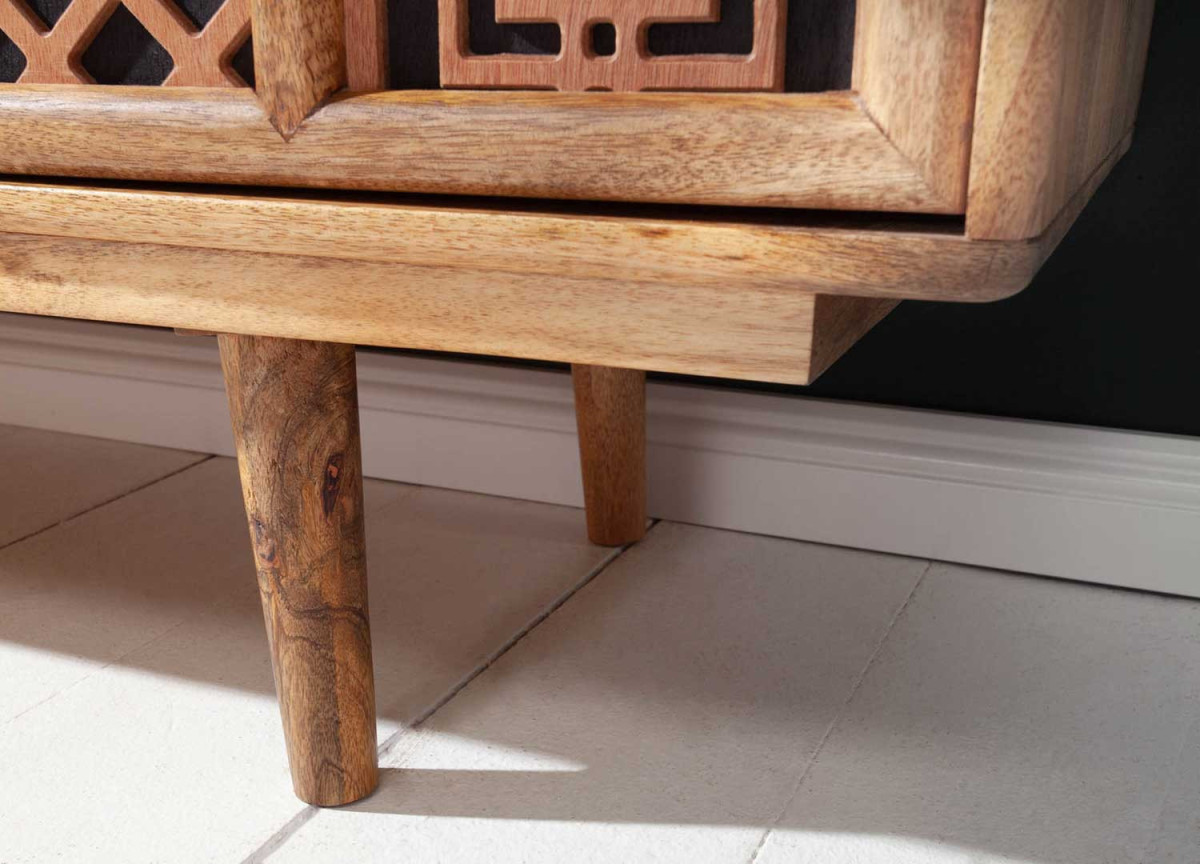 Buffet Oriental 3 Portes en Bois Massif